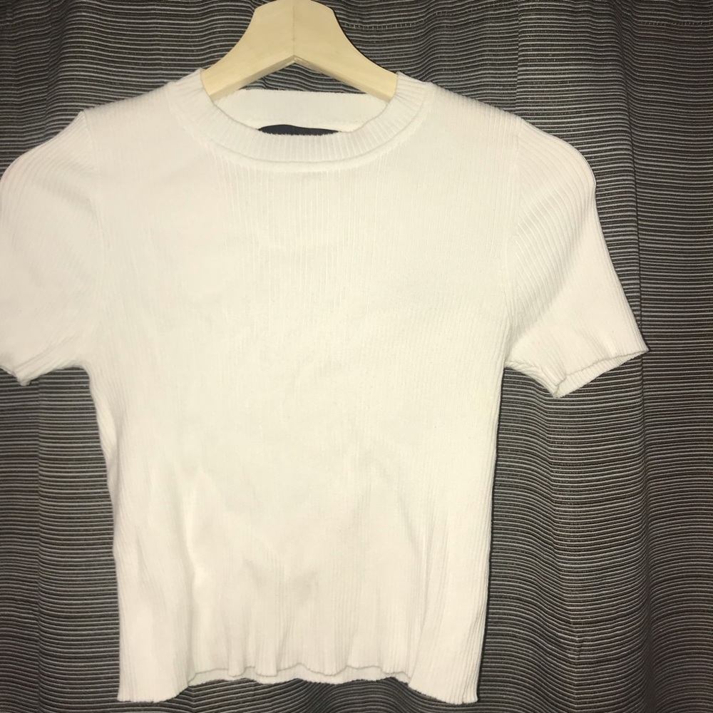 Forever 21  ribbed white croptop